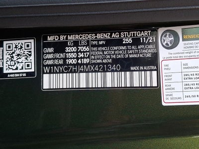 2021 Mercedes-Benz G-Class G 63 AMG® 4MATIC®