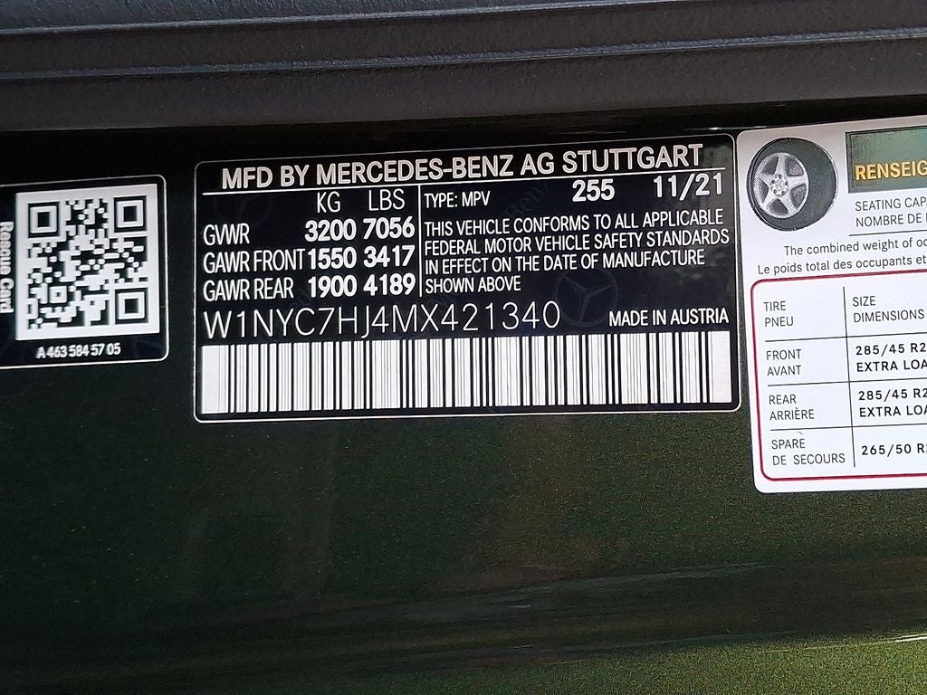 2021 Mercedes-Benz G-Class G 63 AMG® 4MATIC®