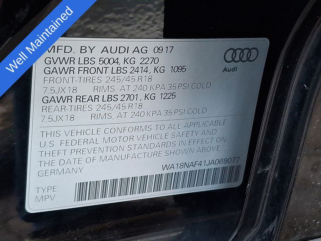 2018 Audi A4 allroad 2.0T Premium Plus quattro