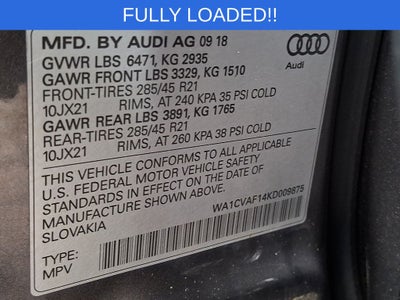 2019 Audi Q8 3.0T Prestige quattro