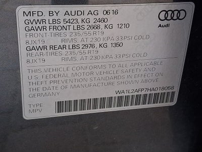 2017 Audi Q5 2.0T Premium Plus quattro