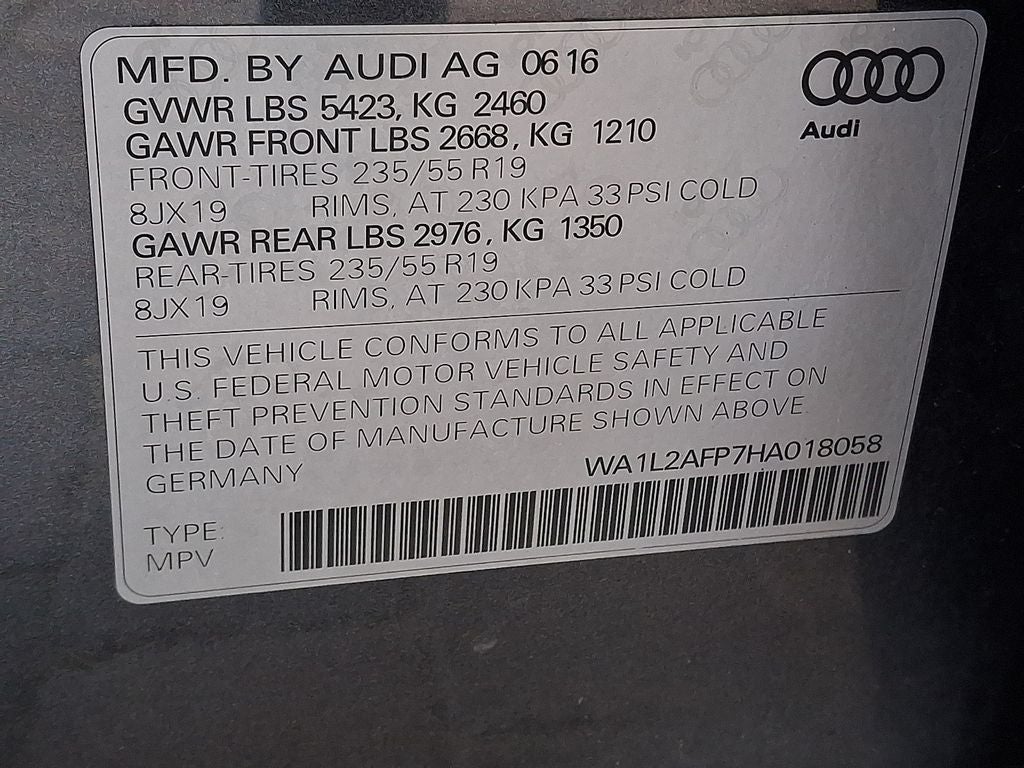 2017 Audi Q5 2.0T Premium Plus quattro