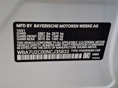 2022 BMW 7 Series 750i xDrive