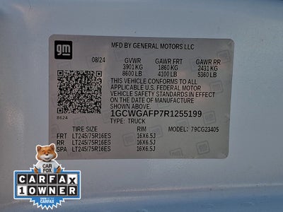 2024 Chevrolet Express 2500 Work Van Cargo