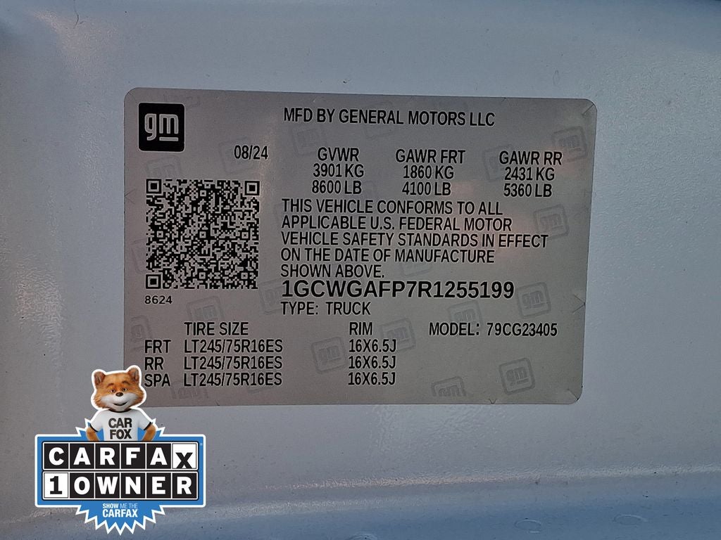 2024 Chevrolet Express 2500 Work Van Cargo