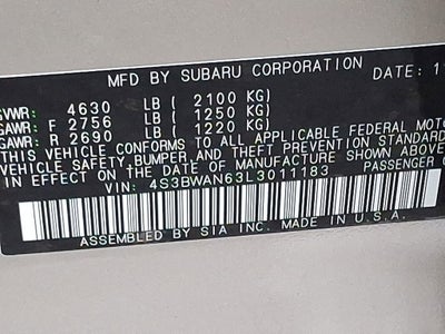 2020 Subaru Legacy Limited