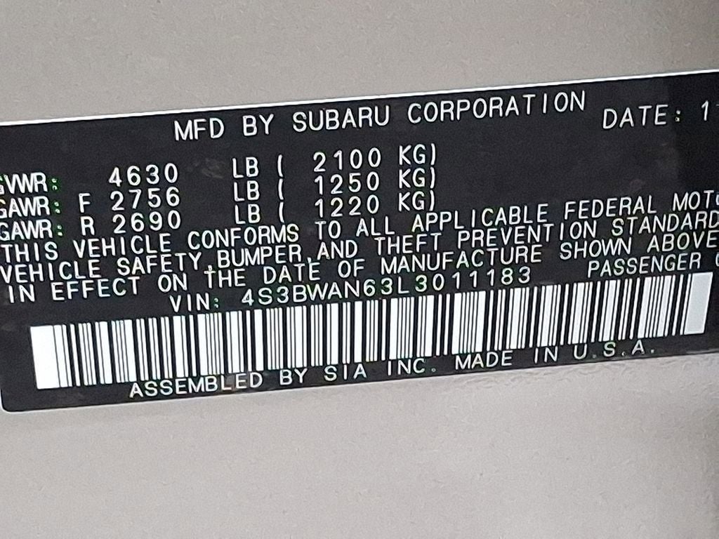 2020 Subaru Legacy Limited