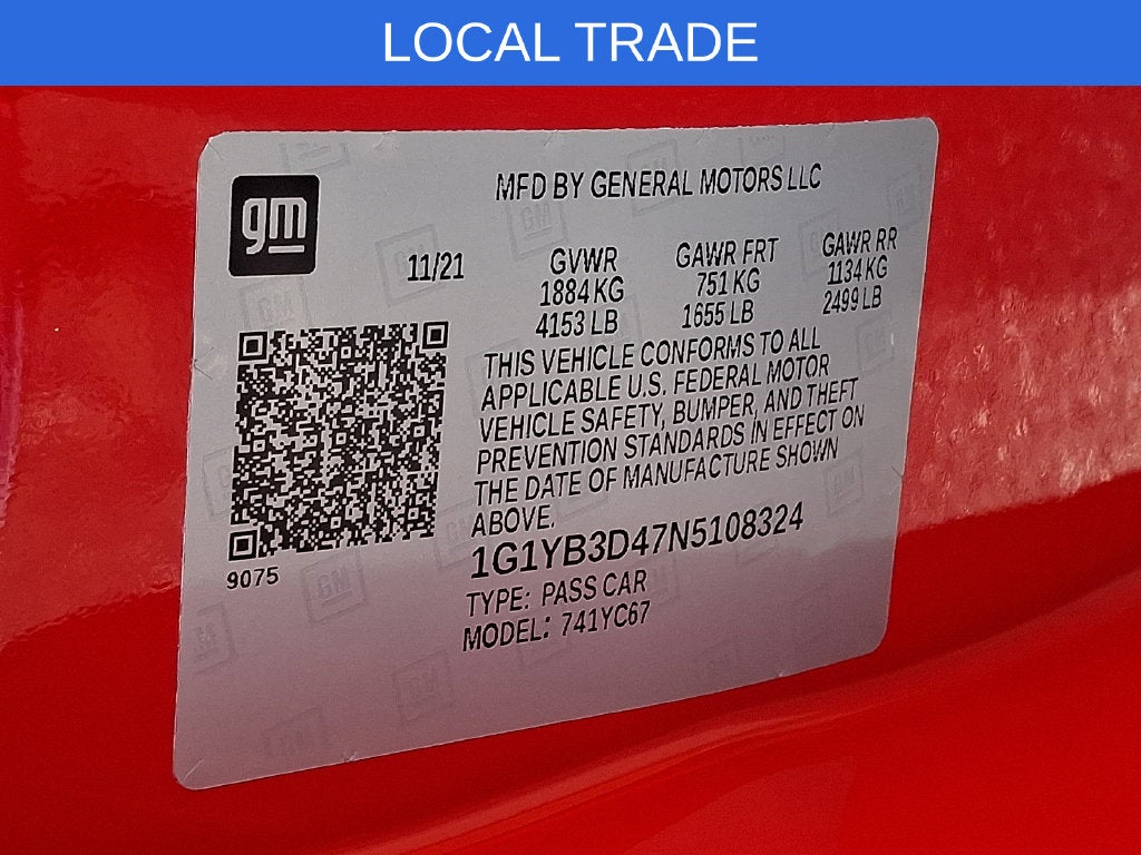 2022 Chevrolet Corvette Stingray 2LT