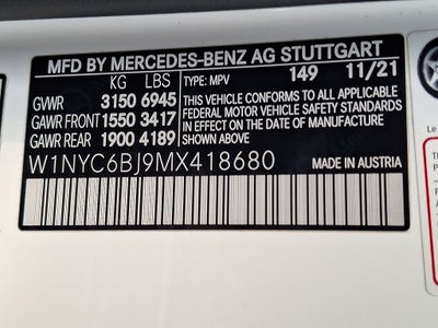 2021 Mercedes-Benz G-Class G 550 4MATIC®