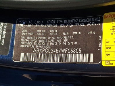 2007 BMW X3 3.0si