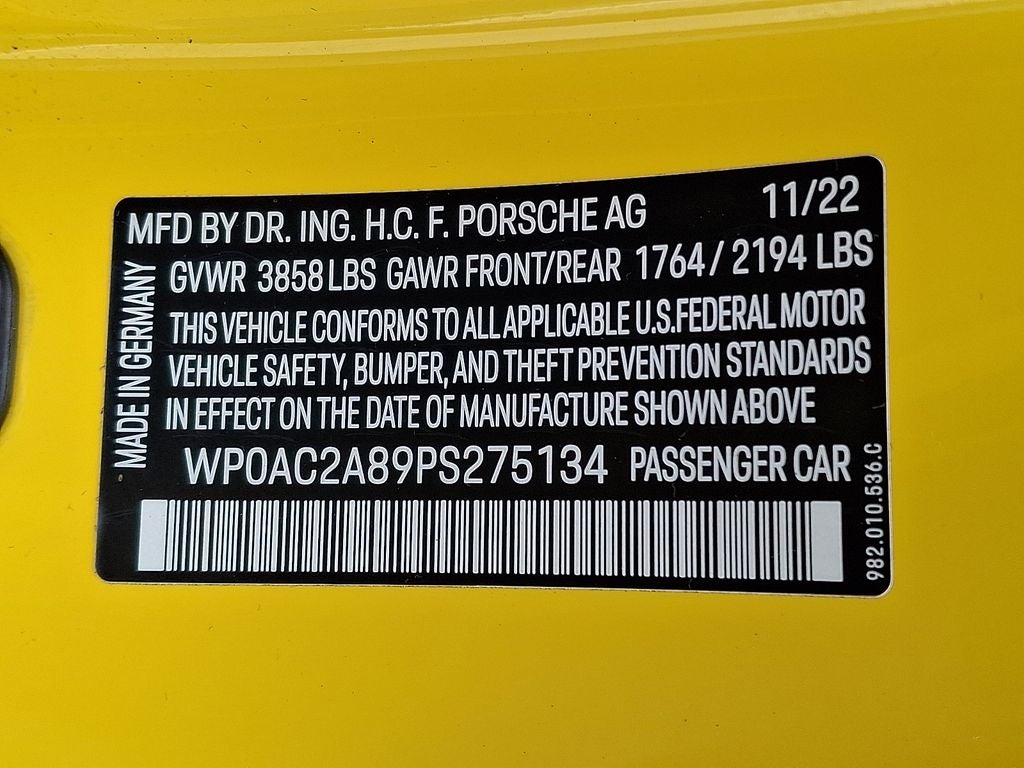 2023 Porsche 718 Cayman GT4