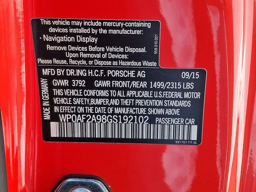 2016 Porsche 911 GT3 RS