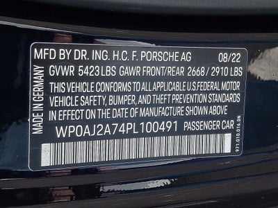 2023 Porsche Panamera 4 Platinum Edition