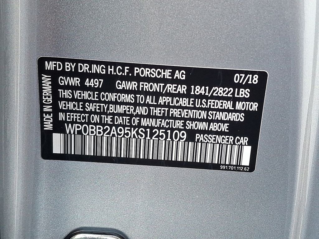 2019 Porsche 911 Targa 4 GTS