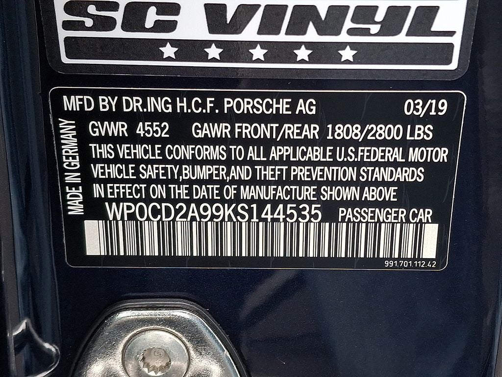 2019 Porsche 911 Turbo