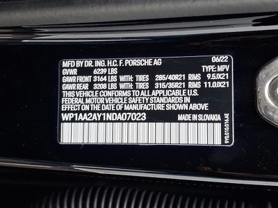 2022 Porsche Cayenne Platinum Edition