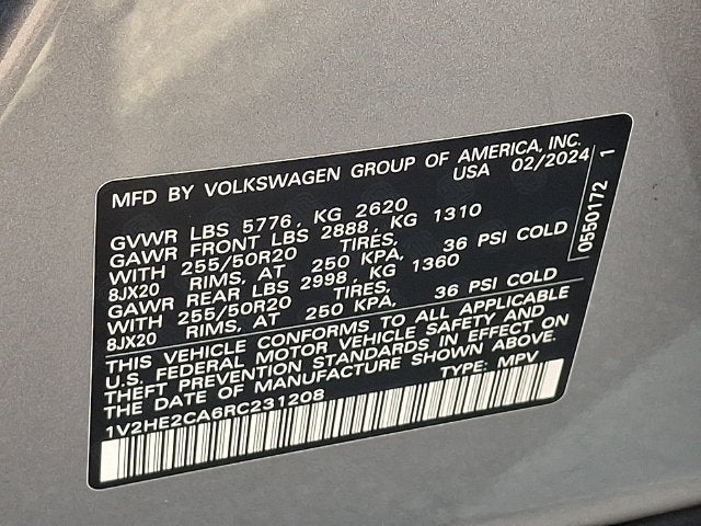 2024 Volkswagen Atlas Cross Sport 2.0T SE w/Technology