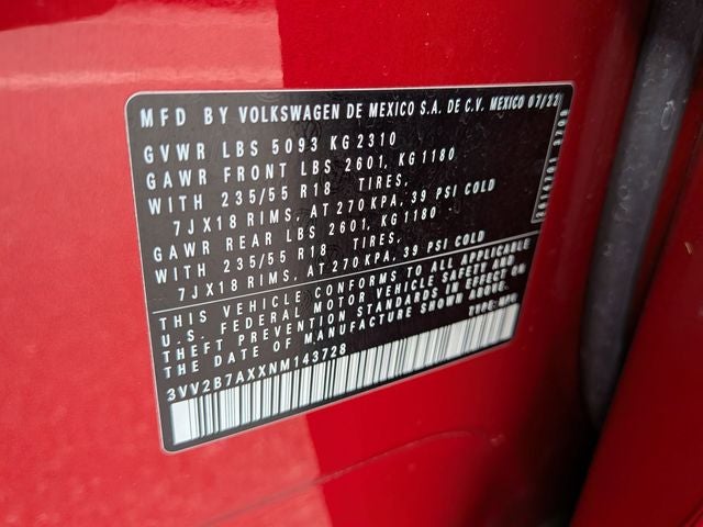 2022 Volkswagen Tiguan 2.0T SE