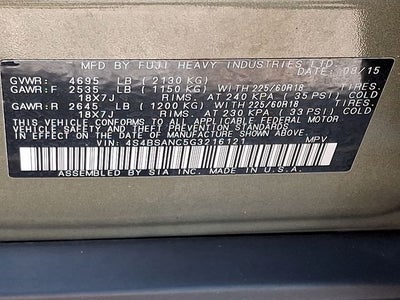 2016 Subaru Outback 2.5i Limited