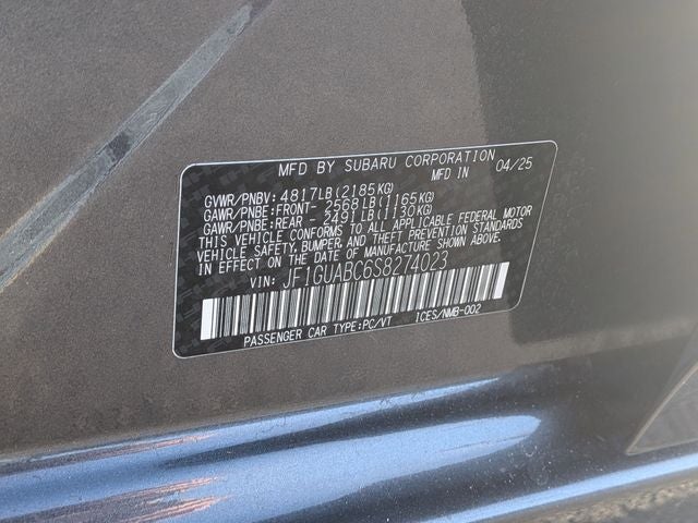 2025 Subaru Impreza Base