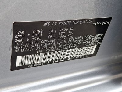 2019 Subaru Impreza 2.0i Limited