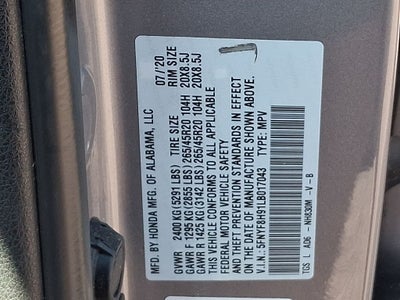 2020 Honda Passport Touring