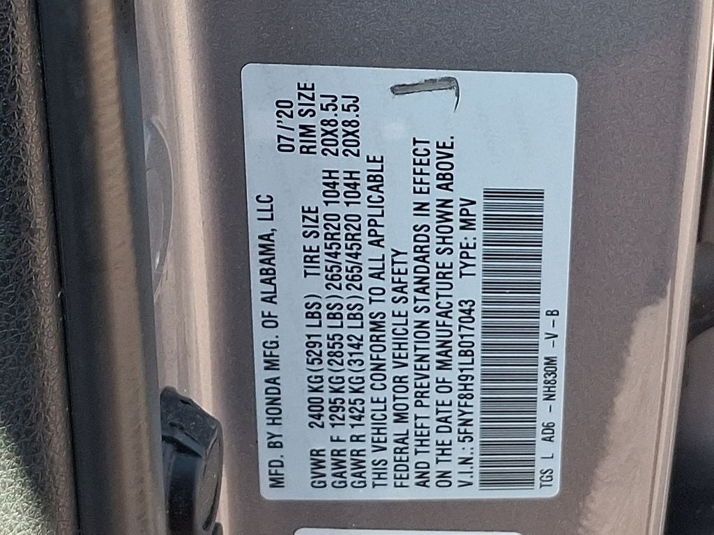 2020 Honda Passport Touring