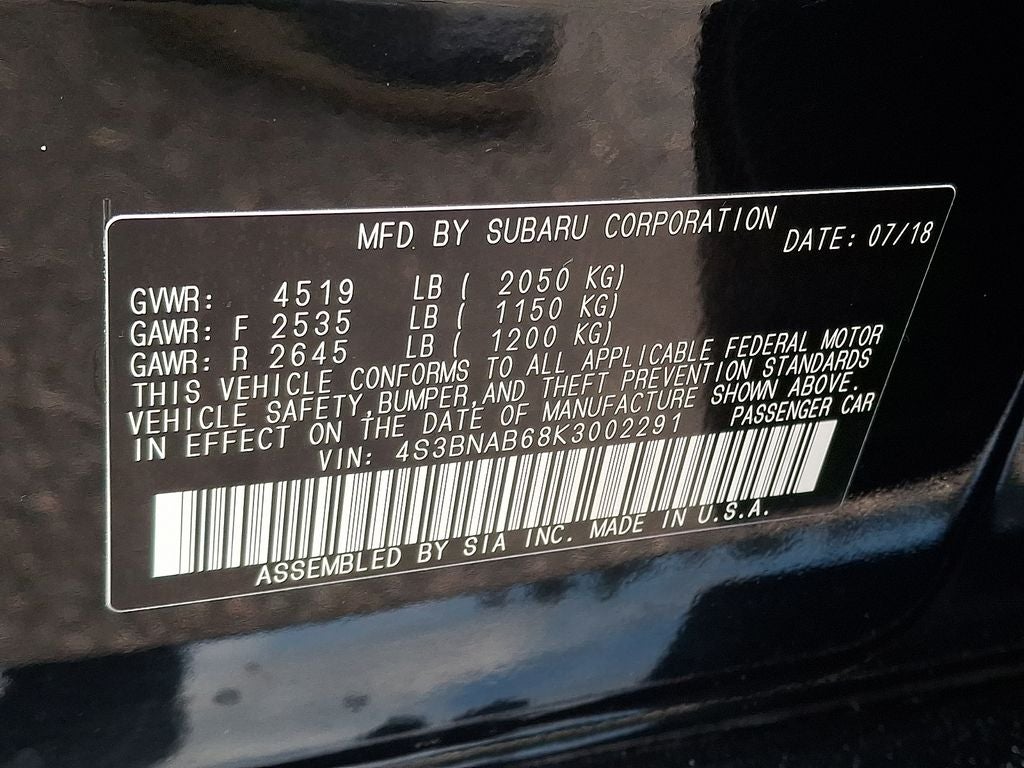 2019 Subaru Legacy 2.5i