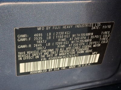 2016 Subaru Outback 2.5i Limited