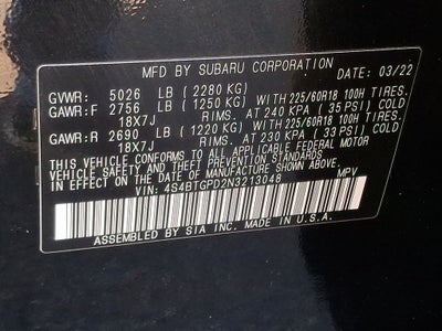 2022 Subaru Outback Touring XT