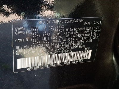 2023 Subaru Ascent Onyx Edition