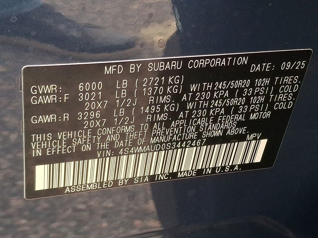 2025 Subaru Ascent Touring