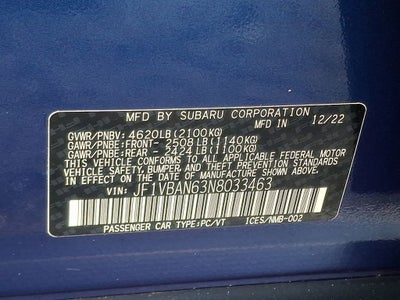 2022 Subaru WRX Limited