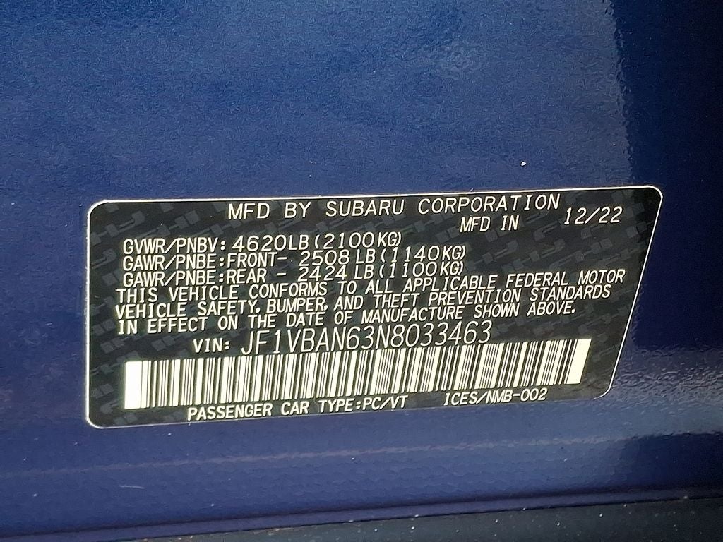 2022 Subaru WRX Limited