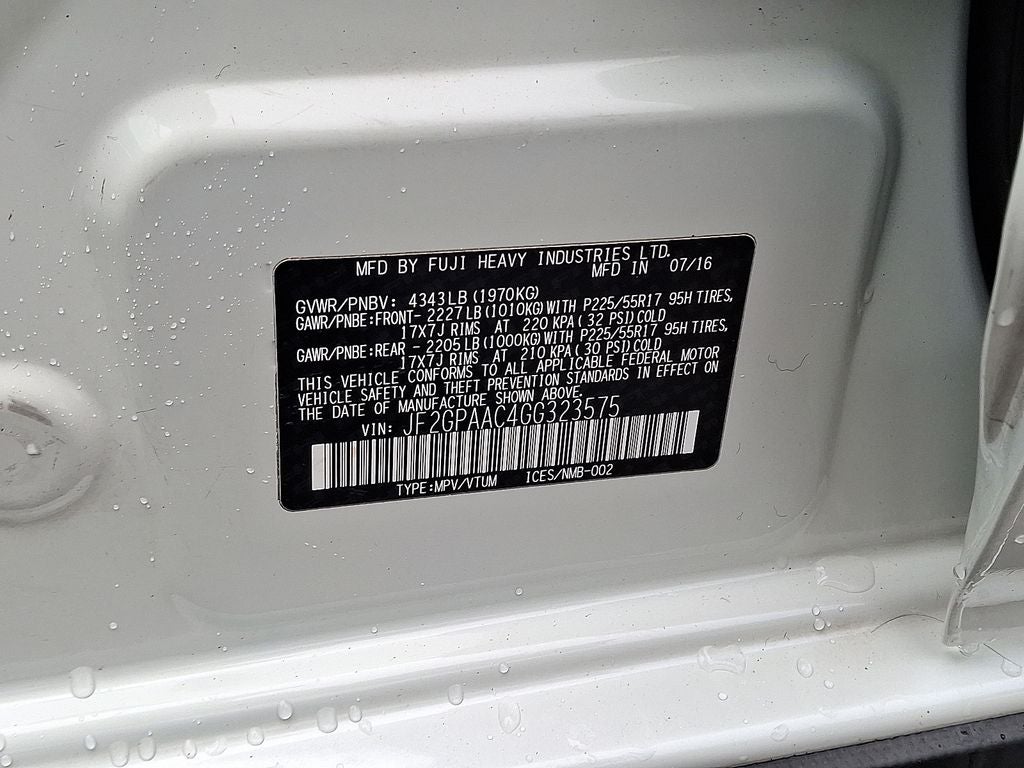 2016 Subaru Crosstrek 2.0i