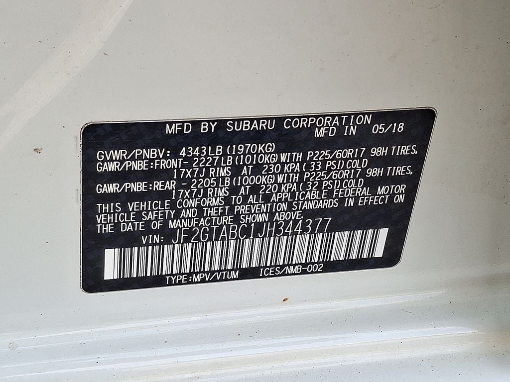 2018 Subaru Crosstrek 2.0i Premium