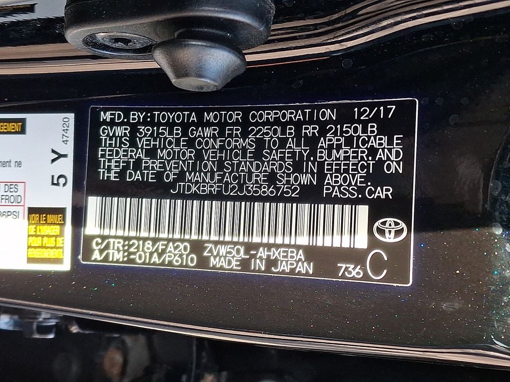 2018 Toyota Prius Two