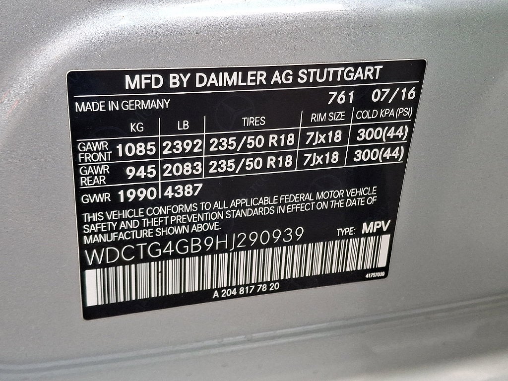 2017 Mercedes-Benz GLA GLA 250 4MATIC®