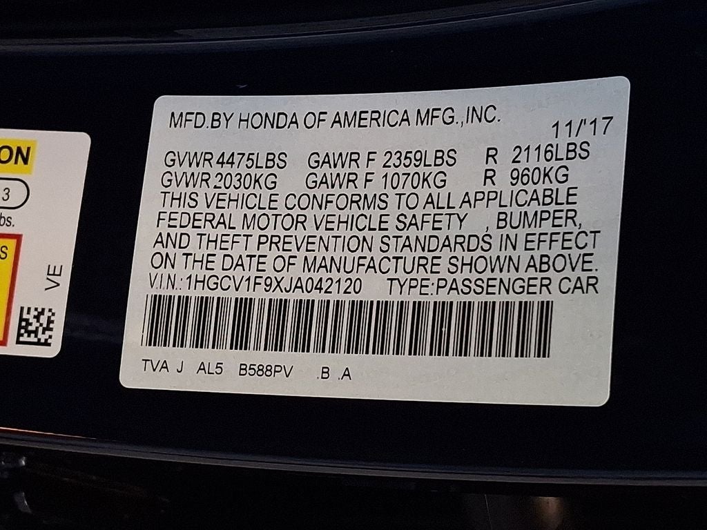 2018 Honda Accord Touring