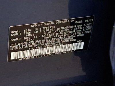 2021 Subaru Outback Touring XT