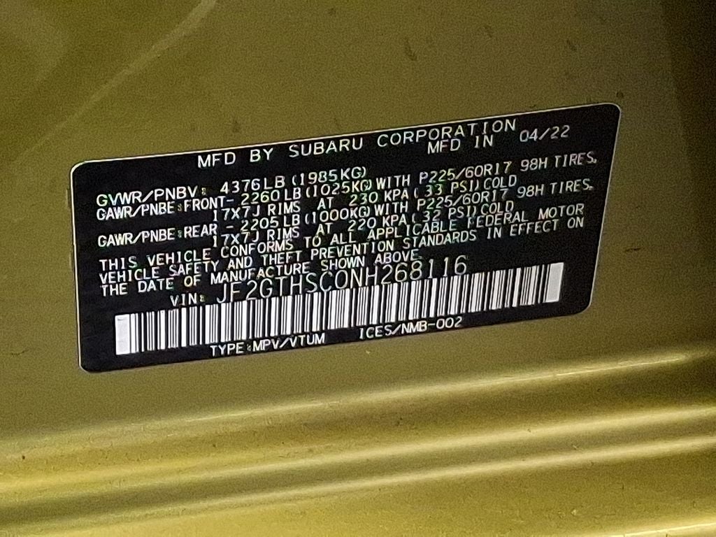 2022 Subaru Crosstrek Sport