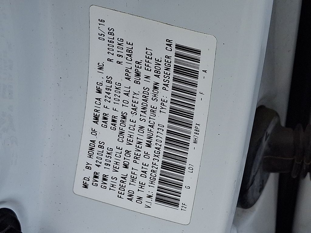 2016 Honda Accord LX
