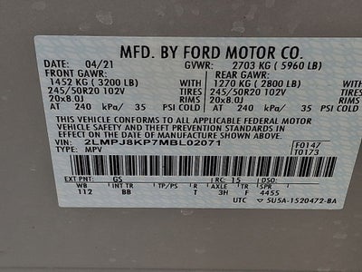 2021 Lincoln Nautilus Reserve