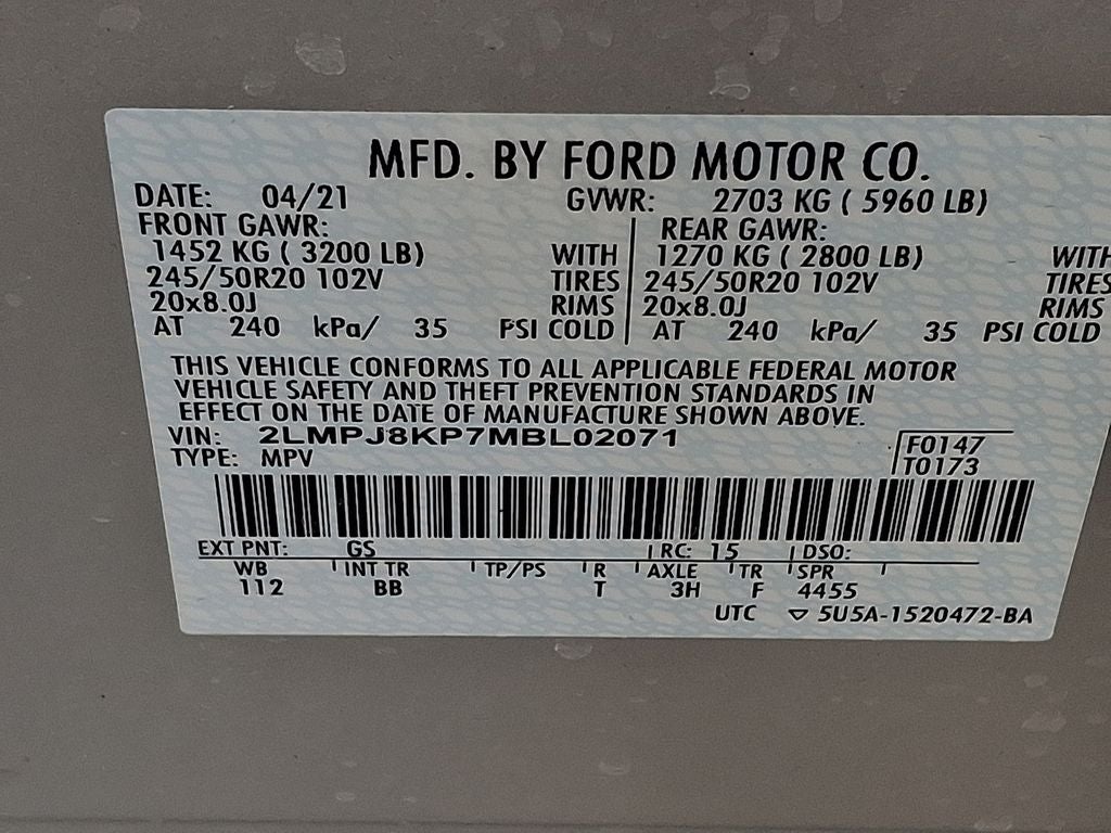 2021 Lincoln Nautilus Reserve