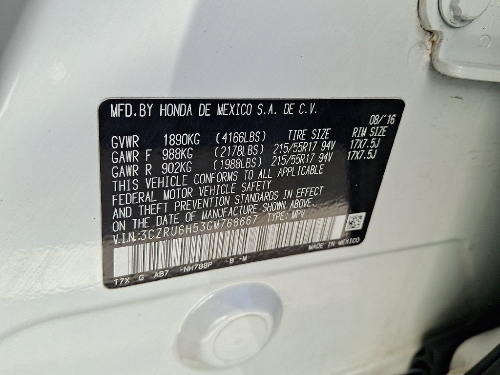 2016 Honda HR-V EX