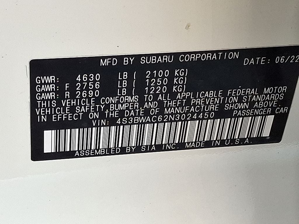 2022 Subaru Legacy Premium