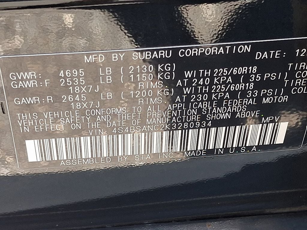 2019 Subaru Outback 2.5i Limited