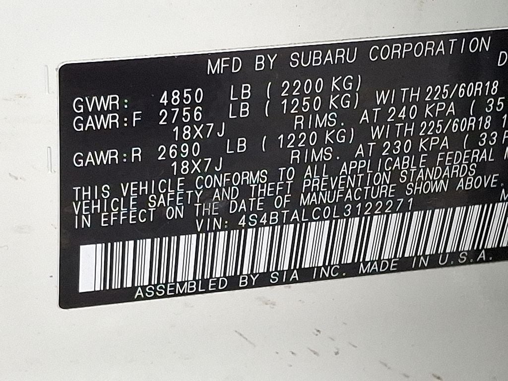 2020 Subaru Outback Limited Limited