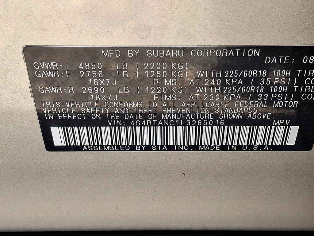 2020 Subaru Outback Limited Limited