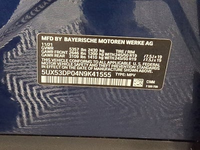 2022 BMW X3 xDrive30i